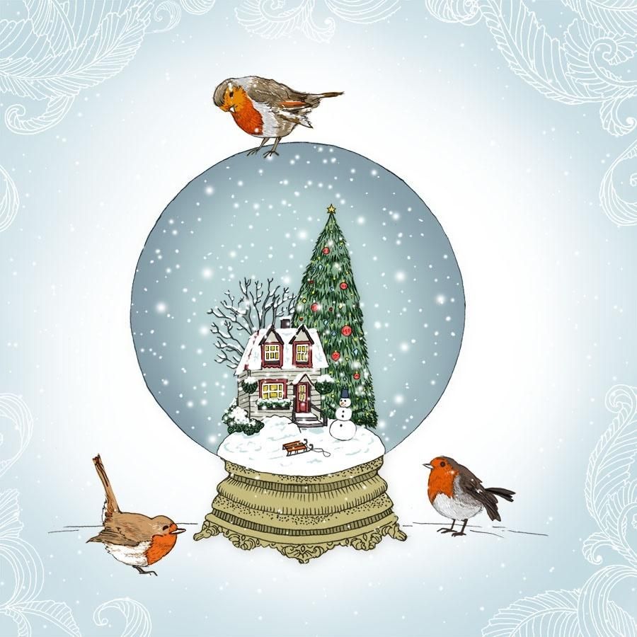 Clear Creation Karnet Swarovski - kwadrat. Święta Domek