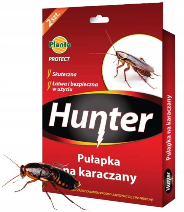 Hunter Zestaw 2 sztuk pułapki na karaczany Skuteczne tabletki wabiące karaluchy