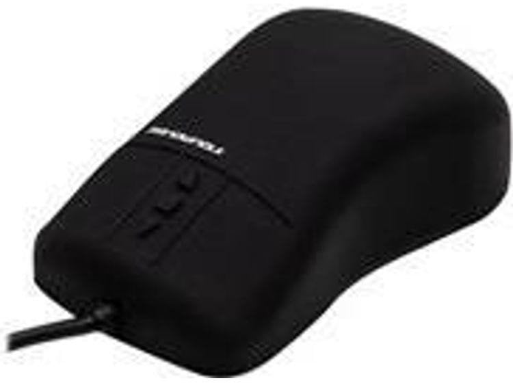 Mysz Gett GETT InduMouse Pro Silikon Maus Scroll Laser Track-On-Glass-Funktion IP68 wasserdicht desinfizierbar laseroptisch USB Farbe: schwarz