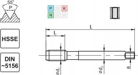 Fanar GWINTOWNIK G 1/2" DIN-5156B HSSE 800