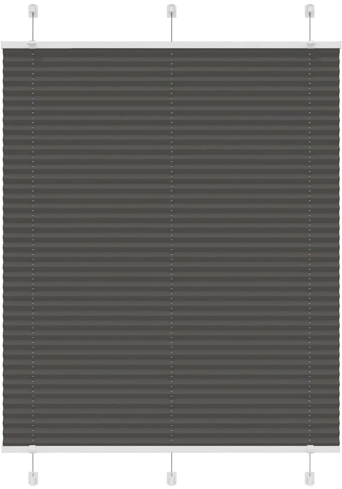 vidaXL Roleta plisowana czarna 110x150 cm Szerokość tkaniny 109,4 cm