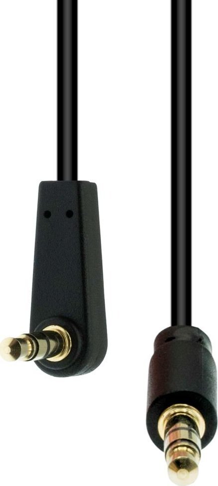 Kabel ProXtend Mini-Jack 3-Pin Angled Slim Cable M-M Black 1.5M