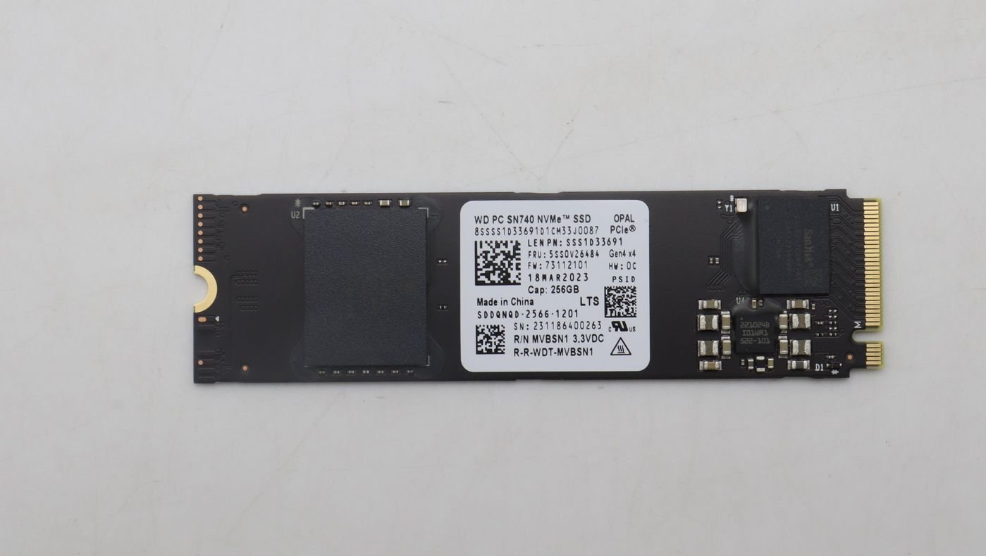 256GB M.2 NVMe SSD with PCIe