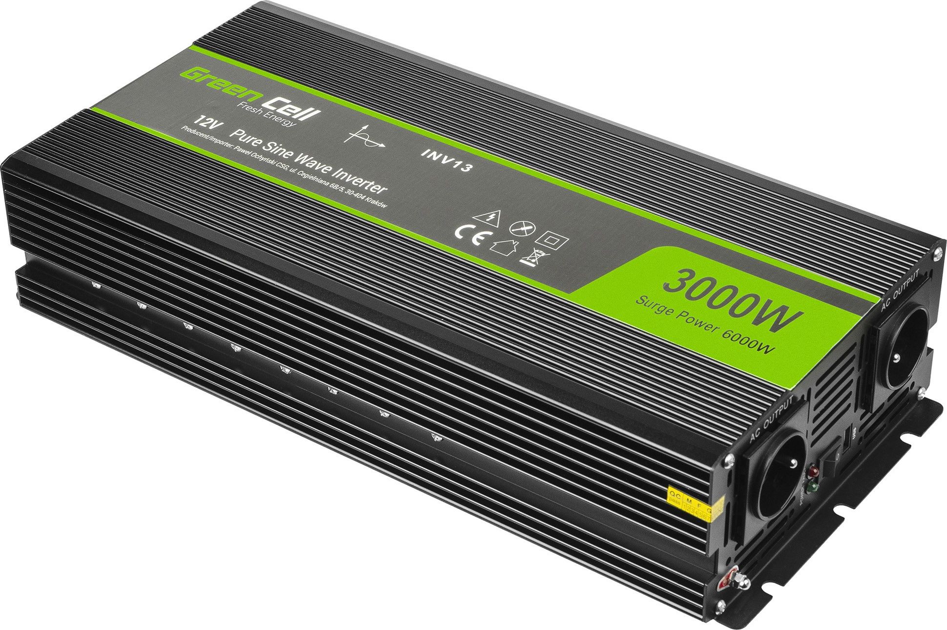 Przetwornica Green Cell 12V/230V 3000W/6000W