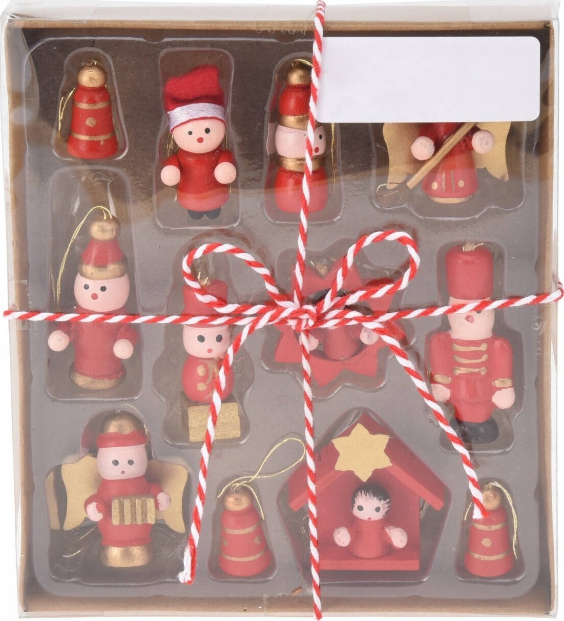 Home Styling Collection Zestaw drewnianych zabawek choinkowych, 12 szt.