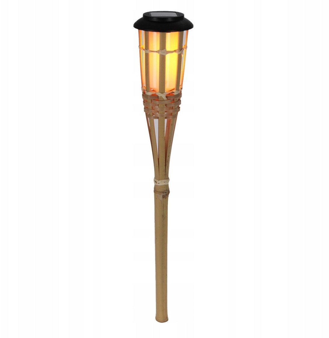 Bambusowa lampa solarna wbijana pochodnia, 54 cm