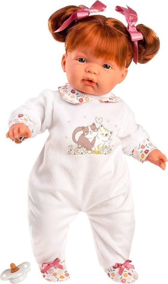 Llorens Llorens 13854 Lalka Joelle 38 cm z miękkim brzuszkiem rude włosy