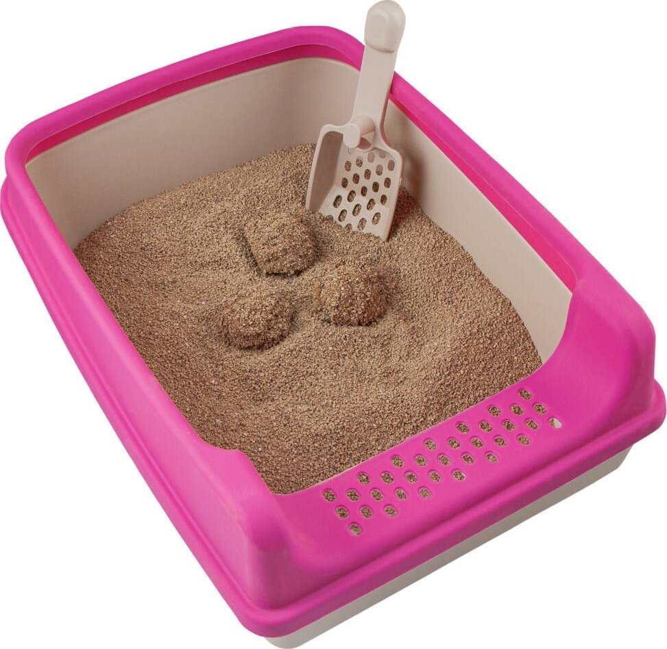 Gattino Kuweta różowa z łopatką 20cm x 35xm x 50cm