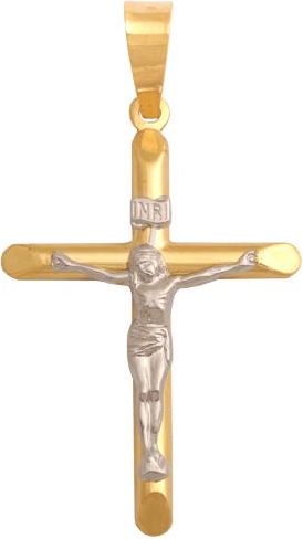 Rodium Dewocjonalia Krzyżyk złoty