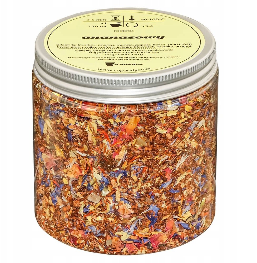 Cup&You Herbata rooibos Ananasowa z nutą wanilii 150g - gotowa na prezent