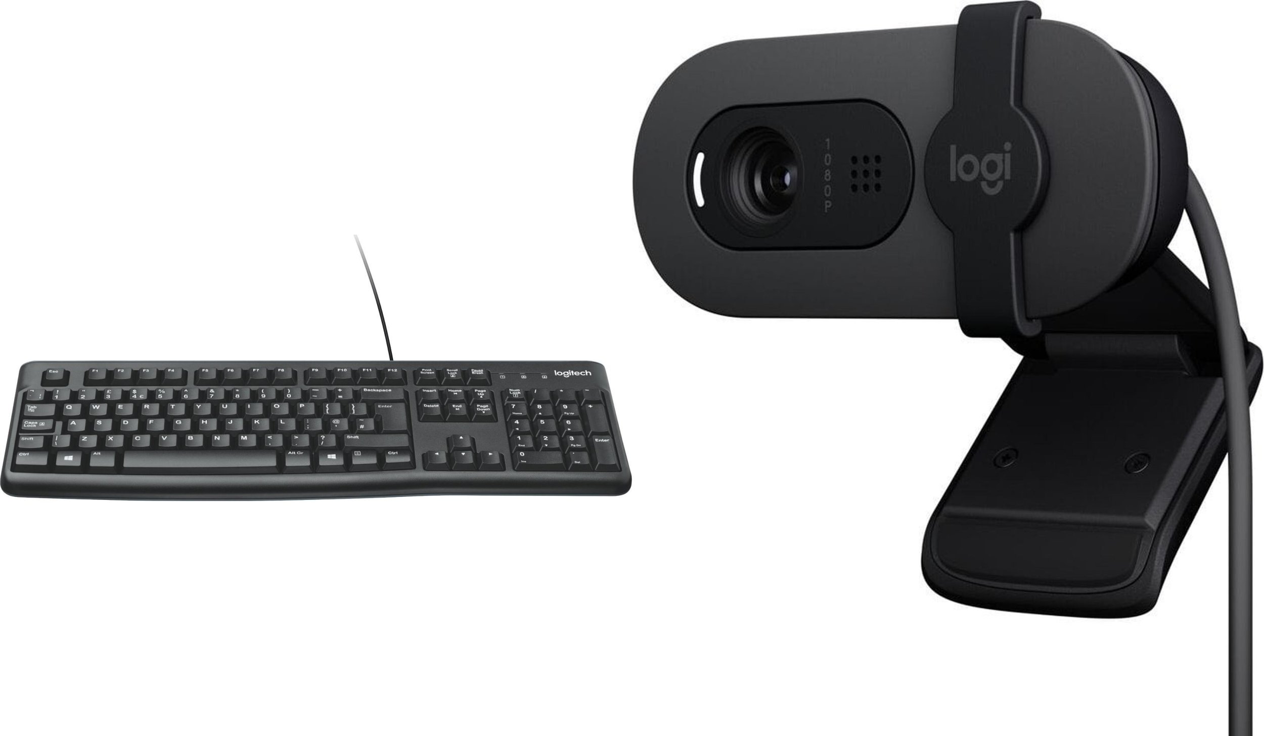 Klawiatura Logitech K120 (920-002509) + Brio 100 (960-001585)
