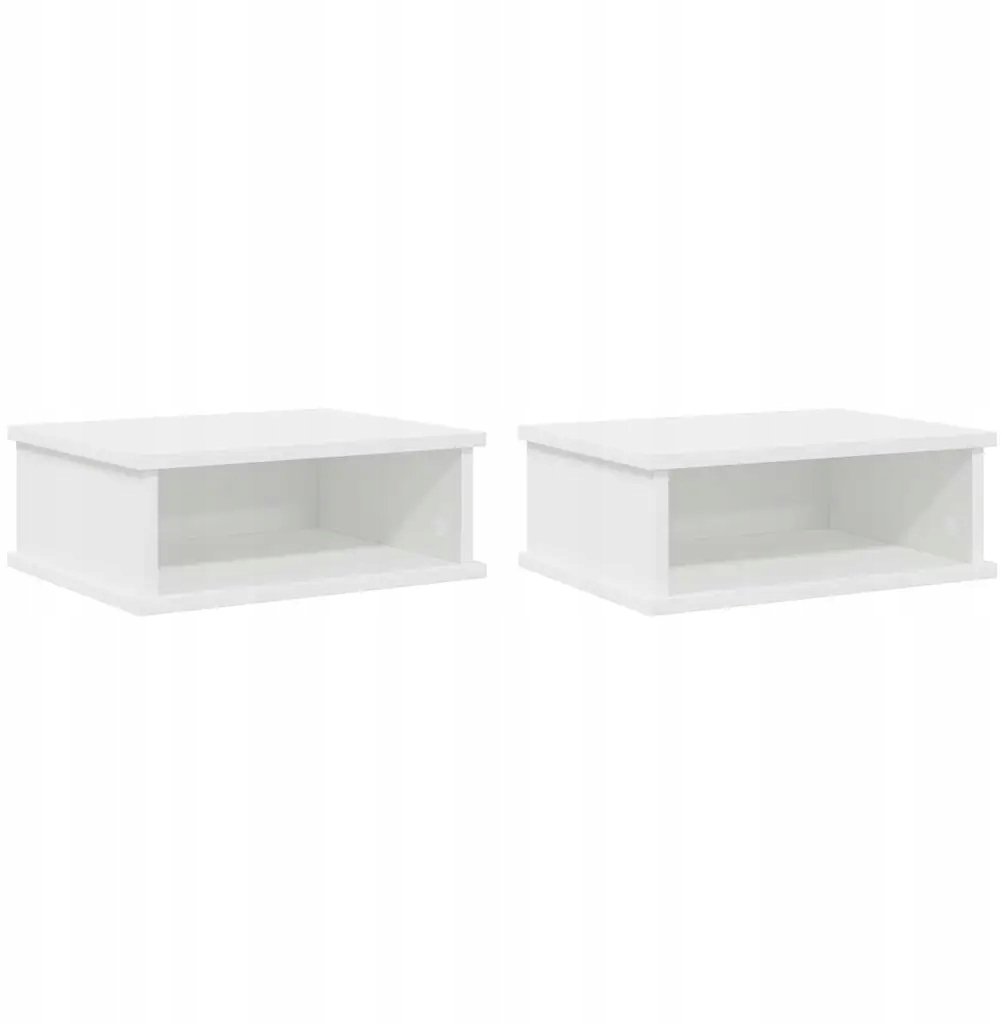 vidaXL Stolik nocny 2 pcs Biały 40 x 31 x 15 cm