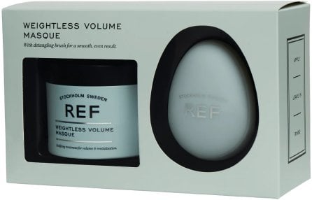 Weightless Volume Set Ref Stockholm: Tools, Hair Brush, Green + Weightless Volume, Vegan, Hair Treatment Cream Mask, Bodifying, 250 ml