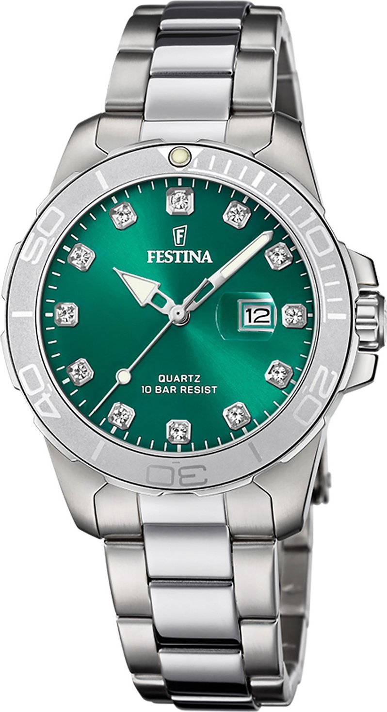 Zegarek Festina Zegarek damski Festina F20503-7 CYRKONIE srebrny