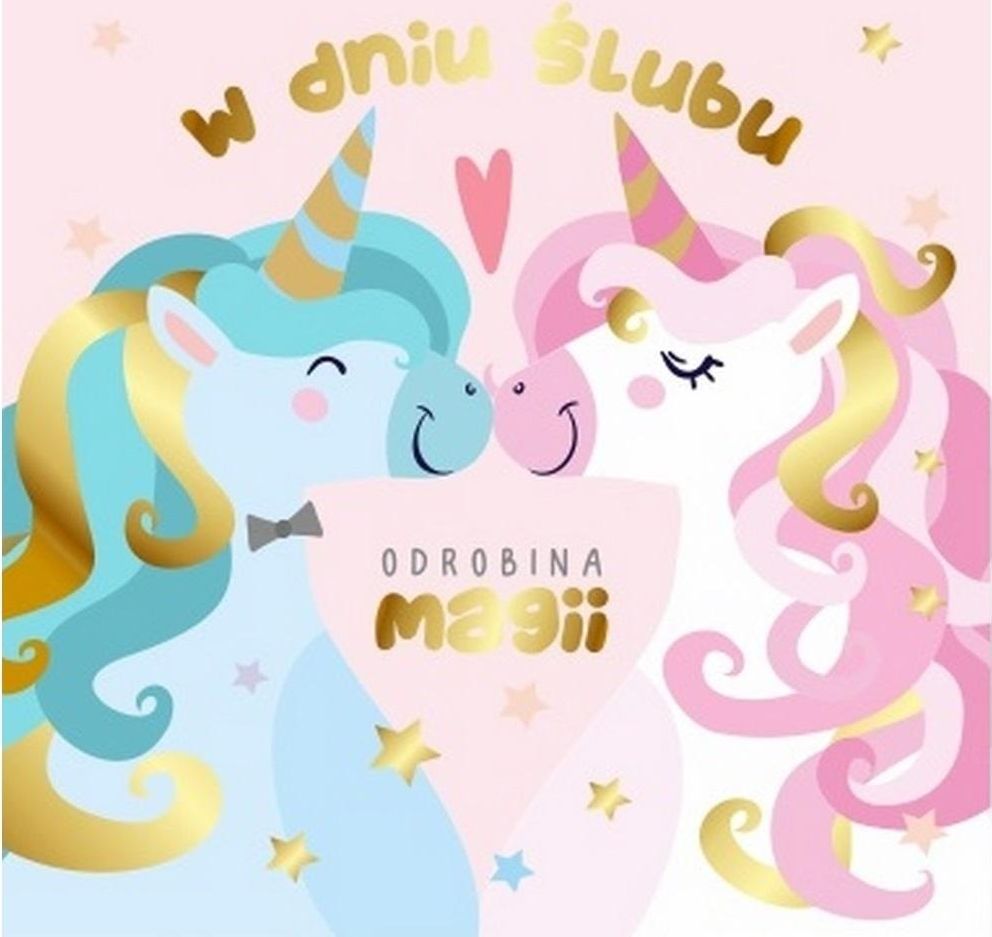 HENRY Karnet 155x155 Ślub - Jednorożce