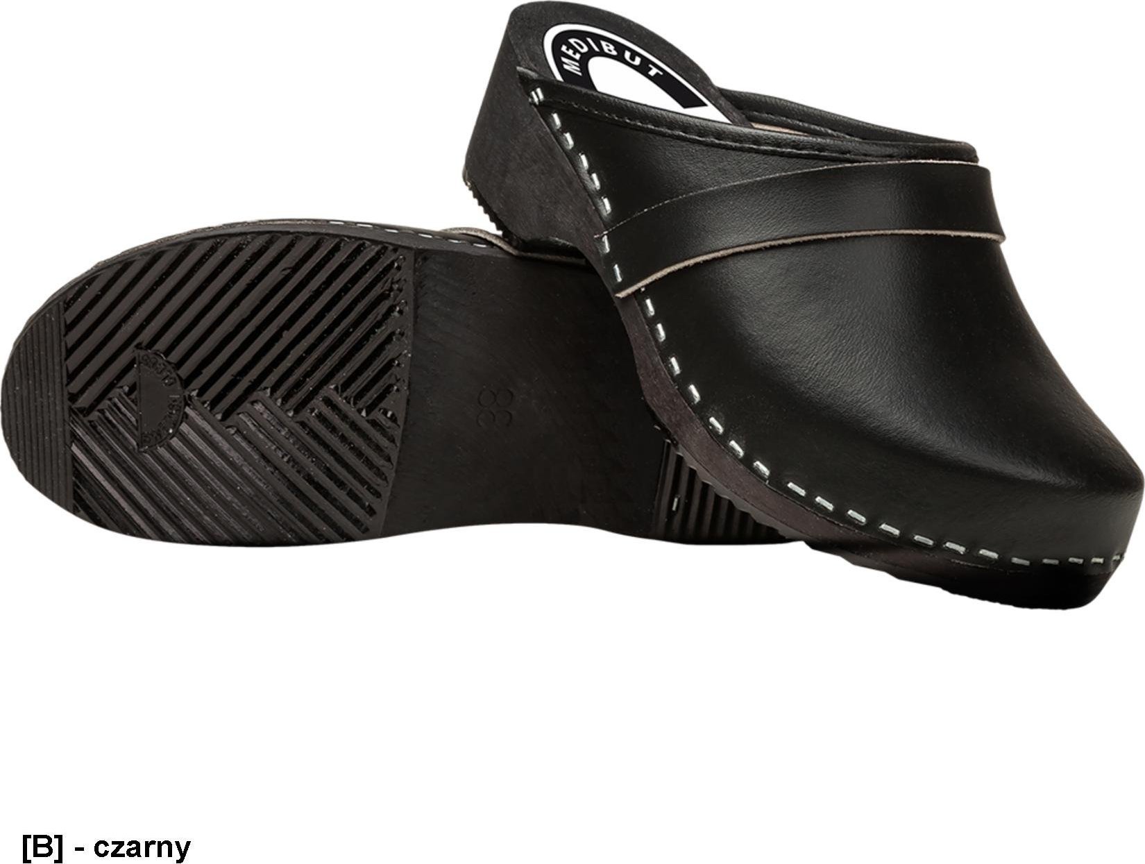 MEDIBUT BMDREGLB drewniaki czarne 44