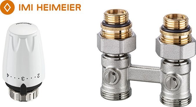 Heimeier Zestaw termostatyczny z głowicą DX M30x1,5 , zawór Vekotrim prosty G3/4-1/2