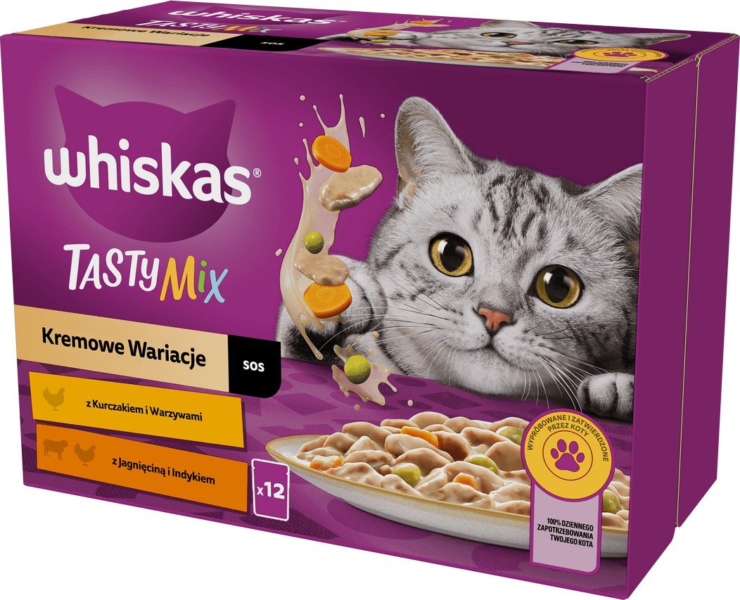 Whiskas Whiskas Saszetka Sos TM Ind/Jag/Kur 12x85g