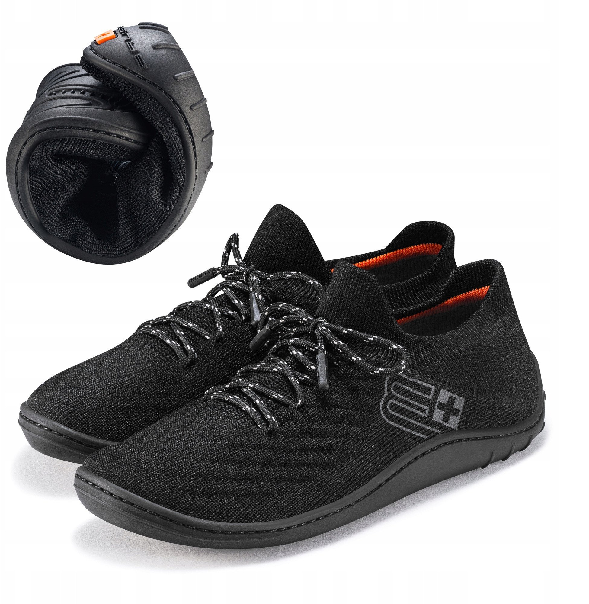 SH5010W Buty damskie BAREFOOT MERINO czarny/czarny 35