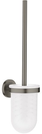 Grohe 40374AL1, Toilet brush & holder, Graphite, White, Metal, Metal