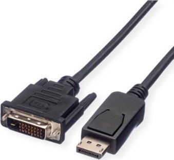 Kabel Value VALUE Kabel DisplayPort męski DP - DVI (24+1) męski, LSOH, czarny, 1,5 m