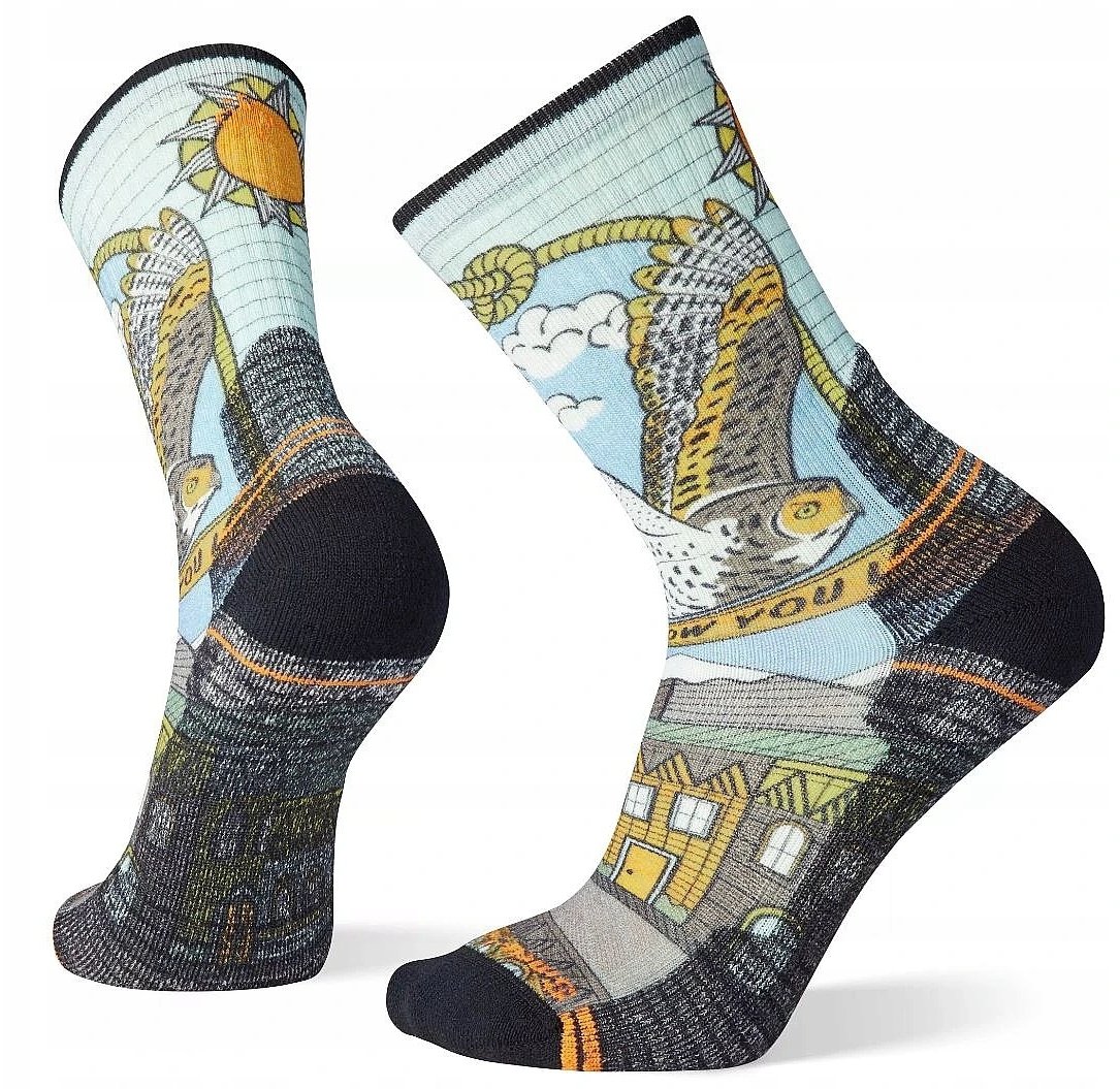 Smartwool M'S Hike Light Cushion Print Crew Socks, 003, S