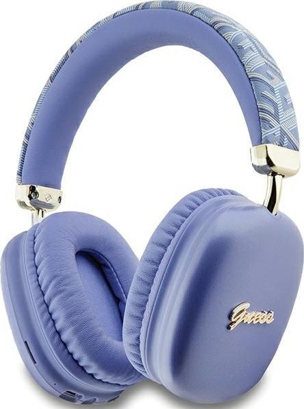 Słuchawki Guess Metallic Script Logo fioletowe (GUBHK1GCTCSU)