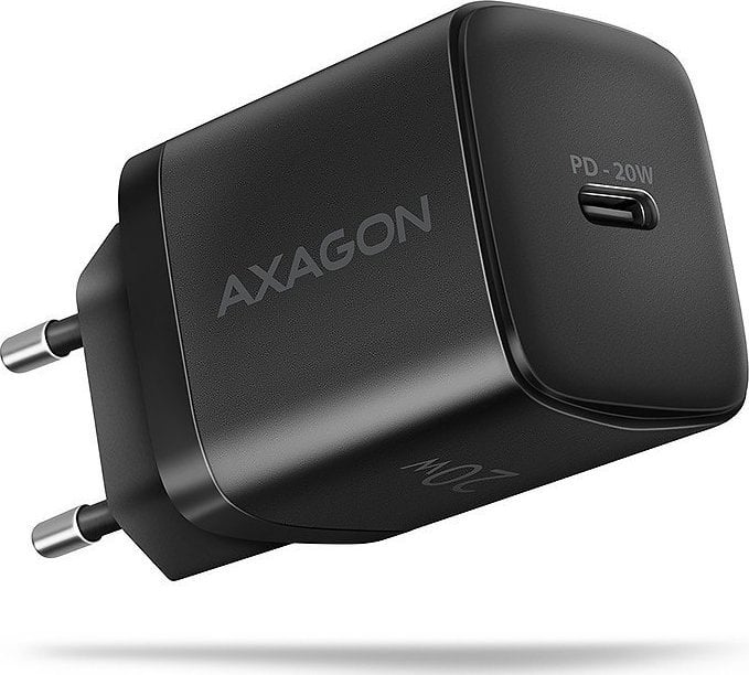 Ładowarka Axagon AXAGON ACU-PD20, ładowarka sieciowa 20W, 1x port USB-C, PD3.0/PPS/QC4+/AFC/Apple, czarna
