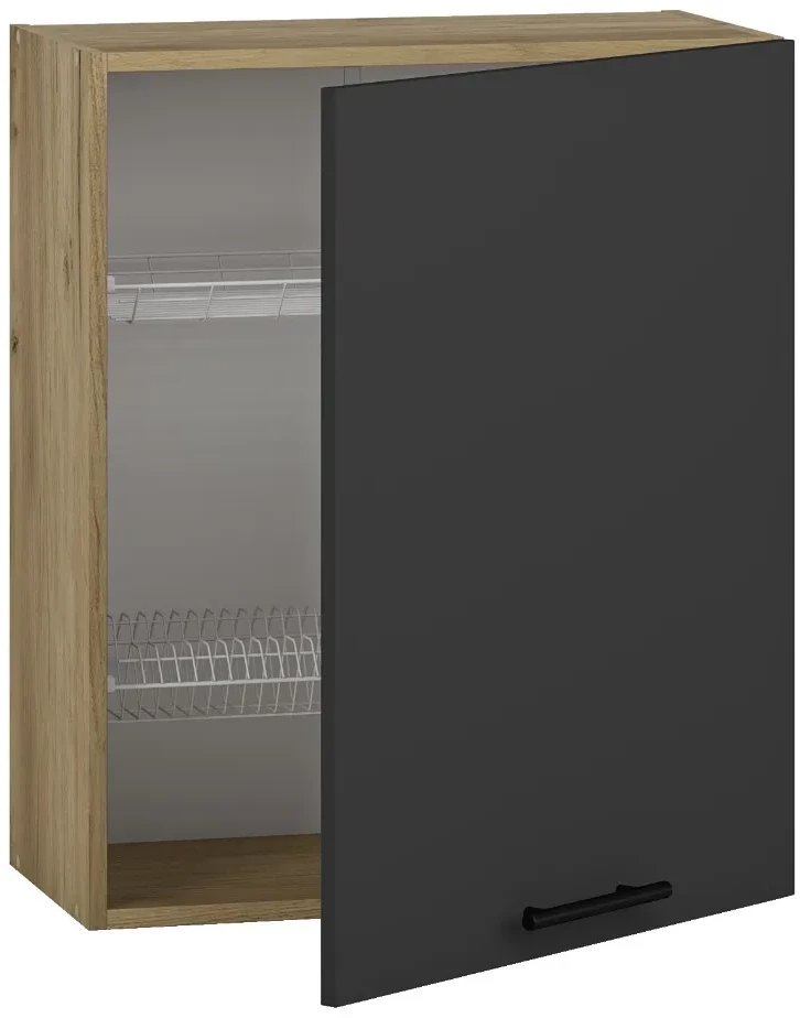 Szafka kuchenna wisząca z ociekaczem 60 VENTO GC-60/72 antracyt HALMAR