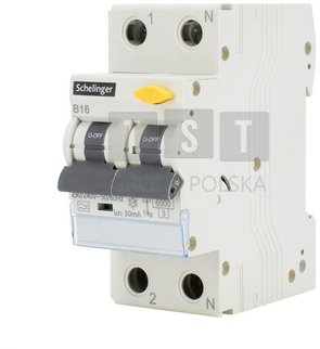 A08-GVL-AC-B25 Wyłącznik różnicowoprądowy RCBO 2P B 25A 30mA typ AC Schelinger A08-GVL-AC-B25