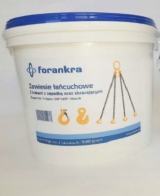 Forankra 2-LEG CHAIN SINGLE. 2.8T/2m HOOKS WITH SECURITY/SHORTENED D8 G80