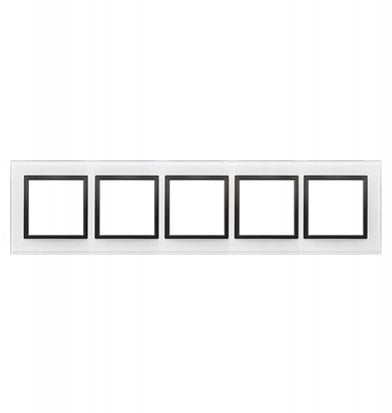 Kontakt-Simon Nature Ramka pięciokrotna szklana, Czarna Perła DRN5/68