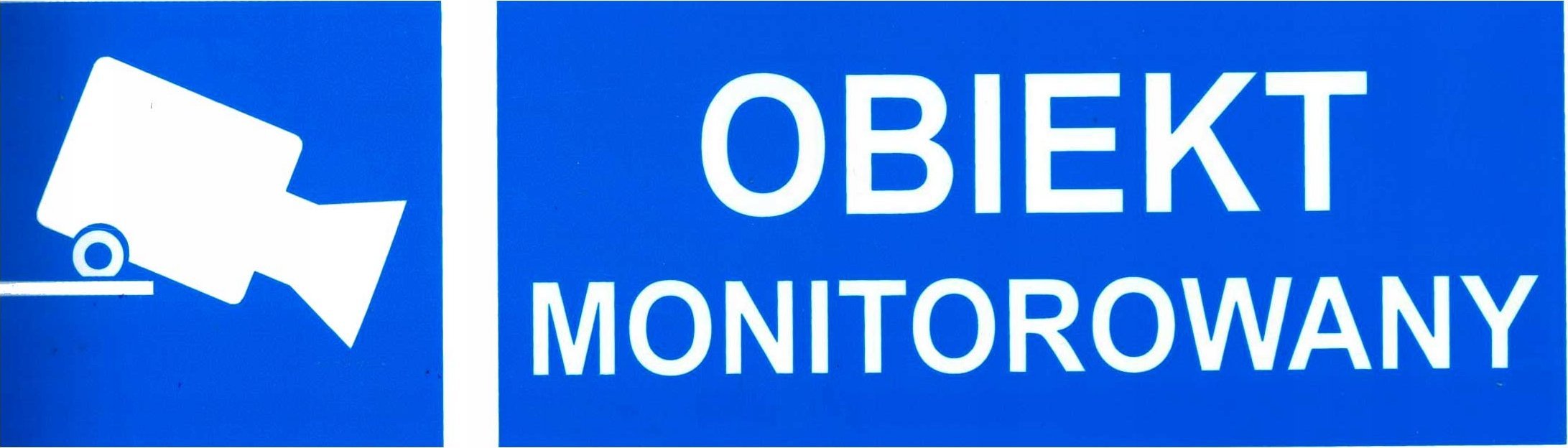 Mój dom Obiekt Monitorowany - Kamera Tabliczka Pcv 100X300 Zi-49 - Niebieska Libres Polska Sp Zi-49 5902082233329