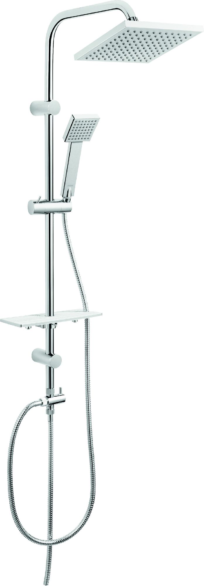 Zestaw prysznicowy Ferro Squerto Lux z deszczownicą chrom (5902194949393)