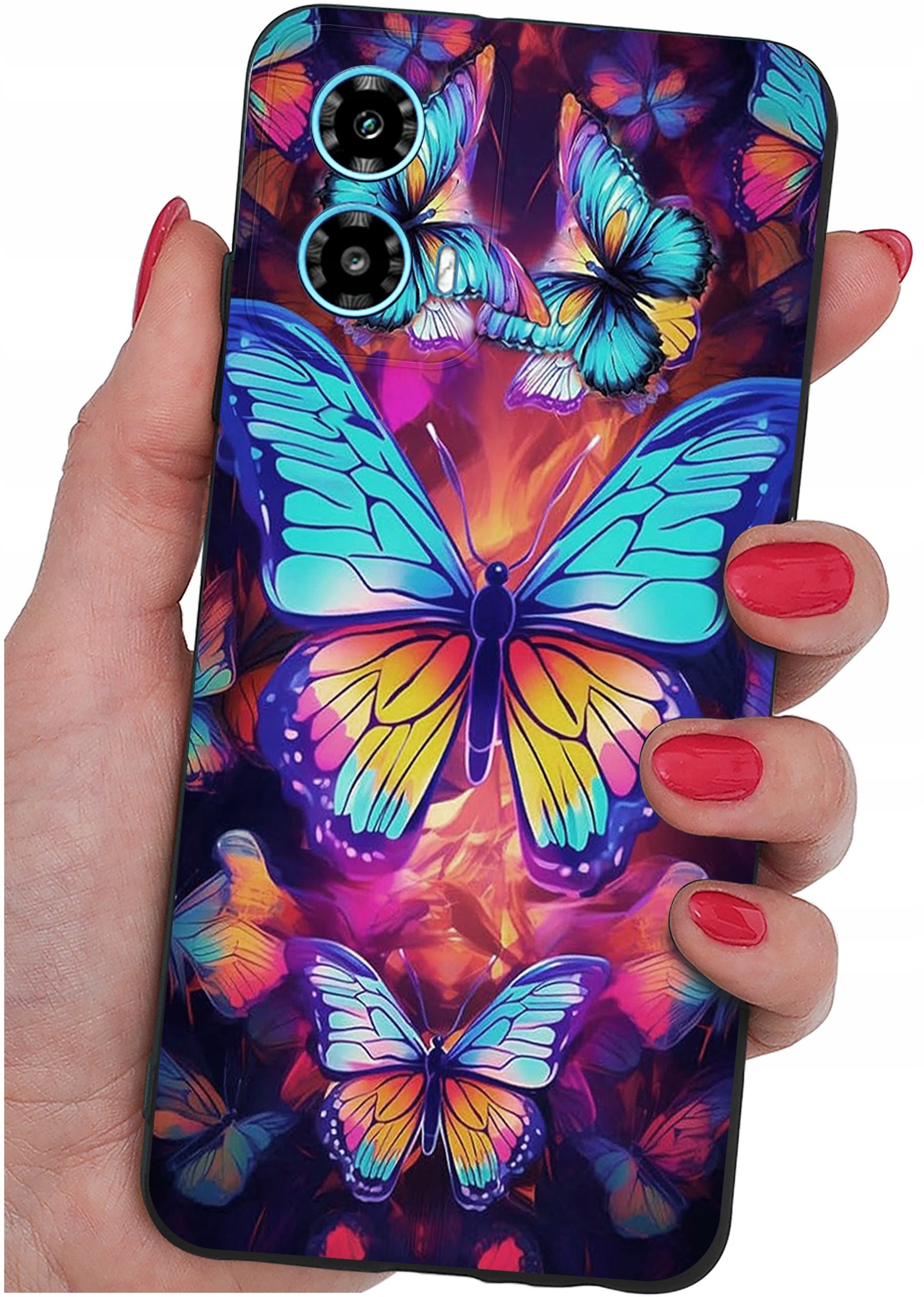 ETUI do Motorola Moto G34 5G WZORY |SILIKONOWE MATT CASE + SZKŁO 9H