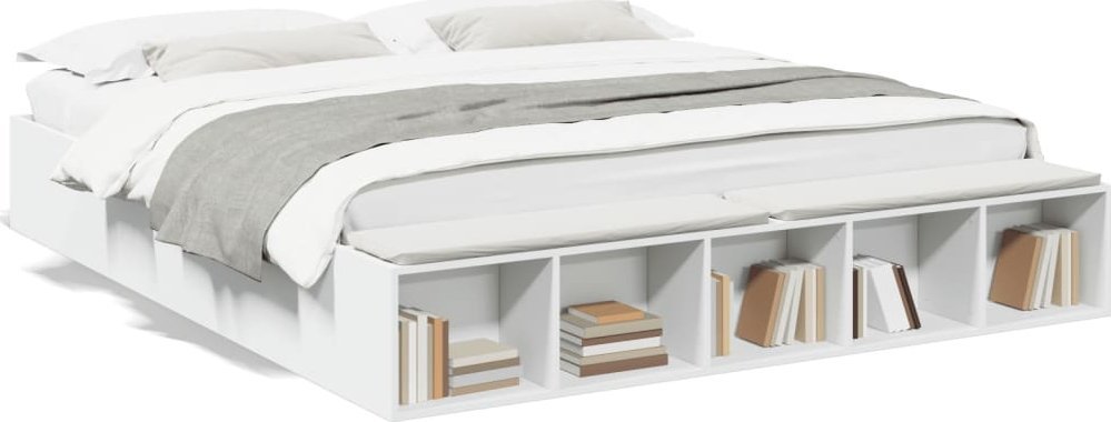 vidaXL vidaXL Rama łóżka, biała, 180x200 cm, materiał drewnopochodny