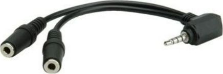 Kabel Roline Jack 3.5mm - Jack 3.5mm x2 0.15m czarny (11.09.4441)