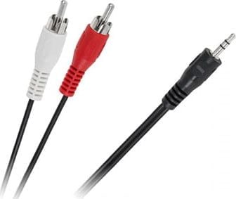 Kabel Cabletech Jack 3.5mm - RCA (Cinch) x2 1.2m czarny (LEC-KPO2747-1,2)