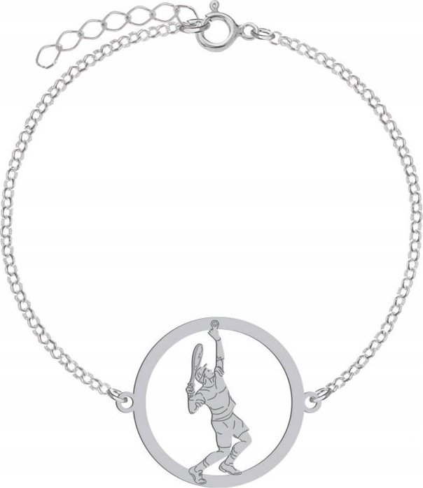 Radziszewska Jewellery Bransoletka Srebrna Tenis Ziemny Tenisista Prezent 925 GRAWER GRATIS
