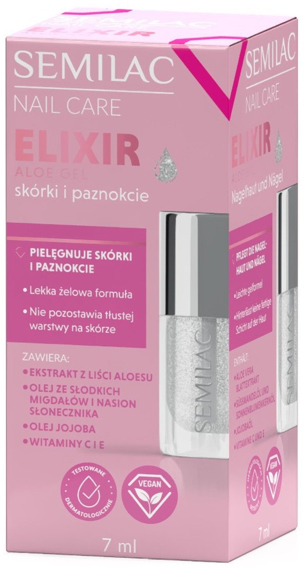 Semilac Nail care Żelowy eliksir do skórek i paznokci aloe 7ml