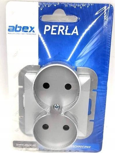 Abex Gniazdo wtyczkowe podwójne -PERŁA- p/t 2x2p 16A, 2