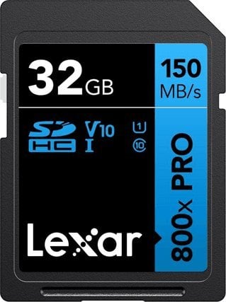 Karta Lexar 800X Pro SDHC 32 GB Class 10 UHS-I/U1 V30 (LSD0800P032G-BNNNG)
