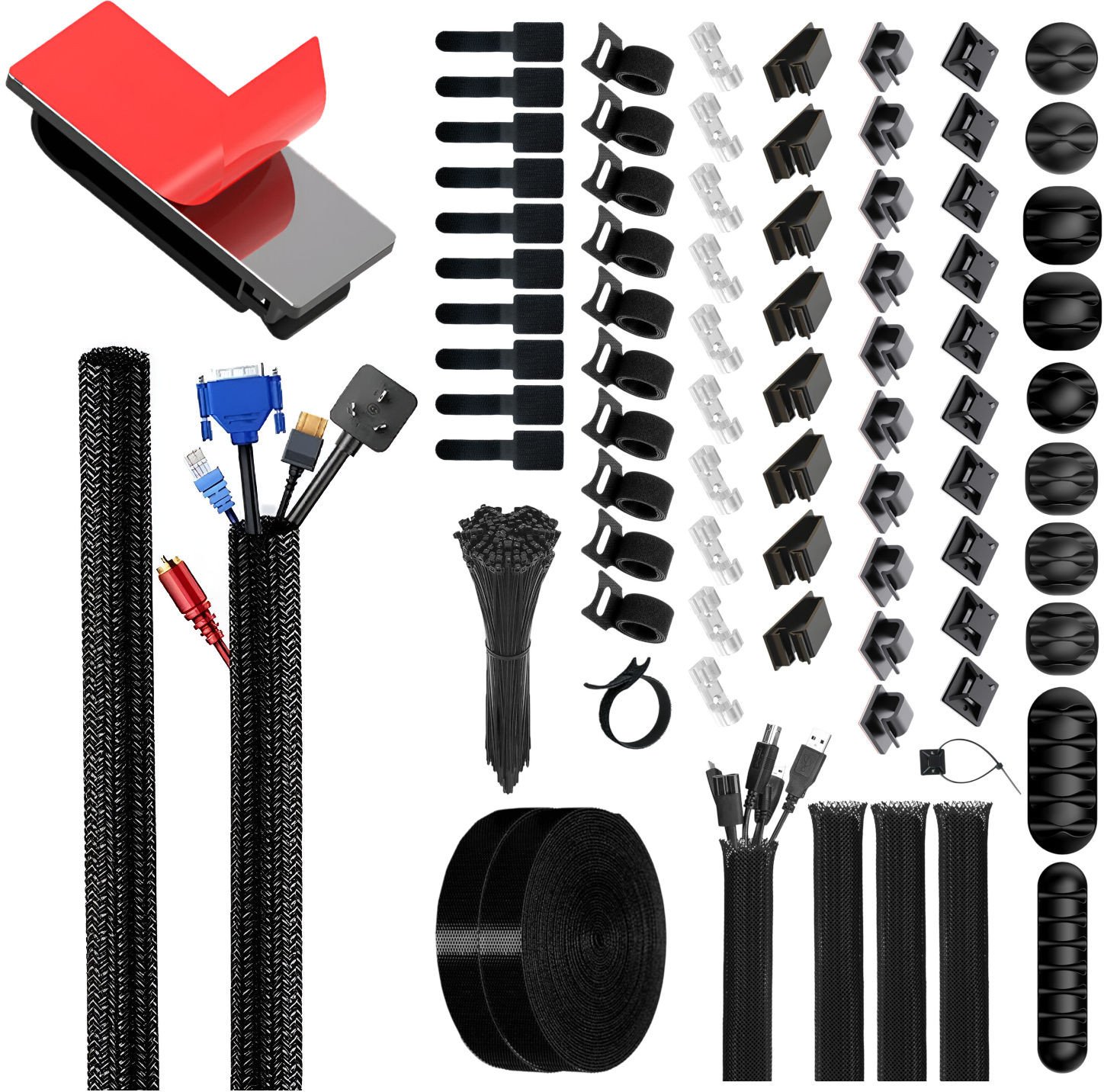 Organizer Mozos CM-SET Zestaw akcesoriów do organizacji kabli