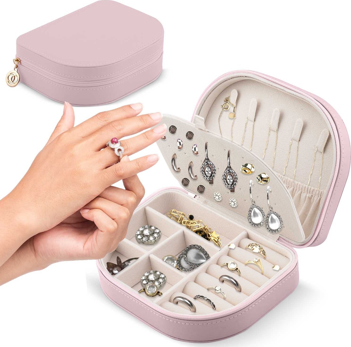 Massido Szkatułka na biżuterię Massido MS-707 - różowa