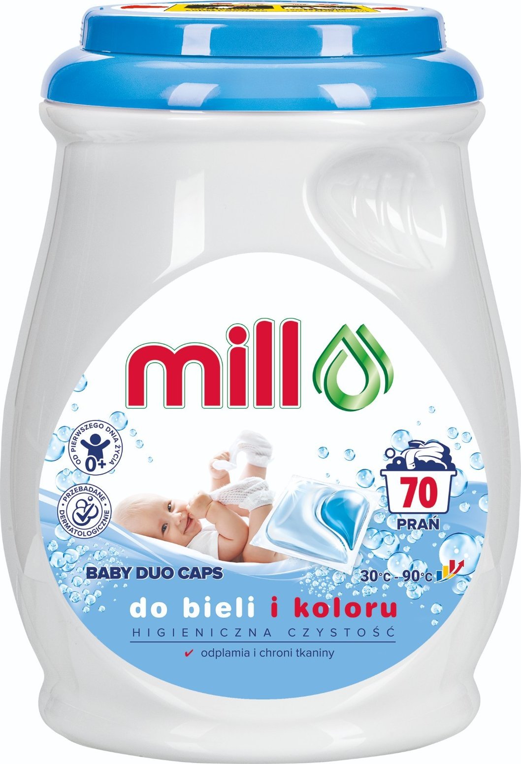 Mill Kapsułki do prania MILL Duo Professional Baby do ubrań dziecięcych 70szt