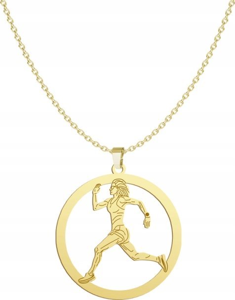 Radziszewska Jewellery Pozłacany Naszyjnik Sprinterka Bieg GRAWER GRATIS