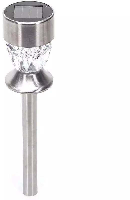 Aigostar Stalowa lampa ogrodowa solarna LED diament Ciepła