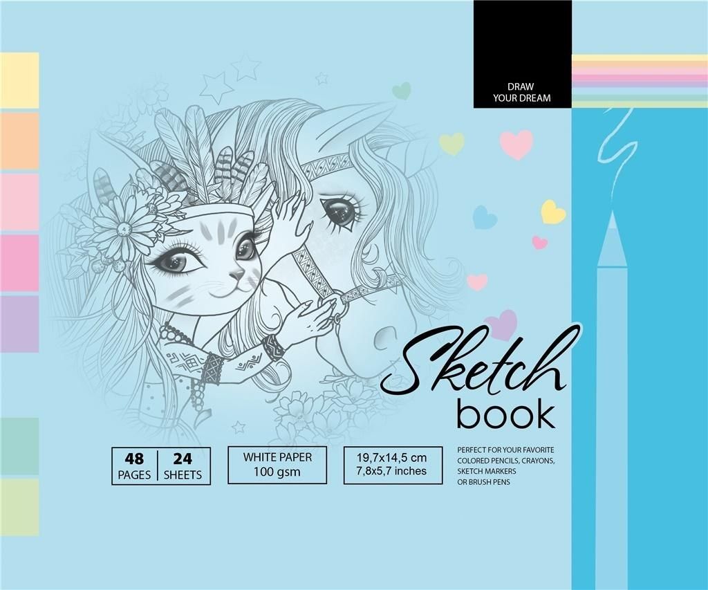 Fresh Szkicownik 14.5x19.7cm 48k niebieski