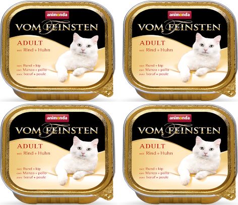 Animonda Cat Vom Feinsten adult cat smak: wołowina + kurczak 32x100g
