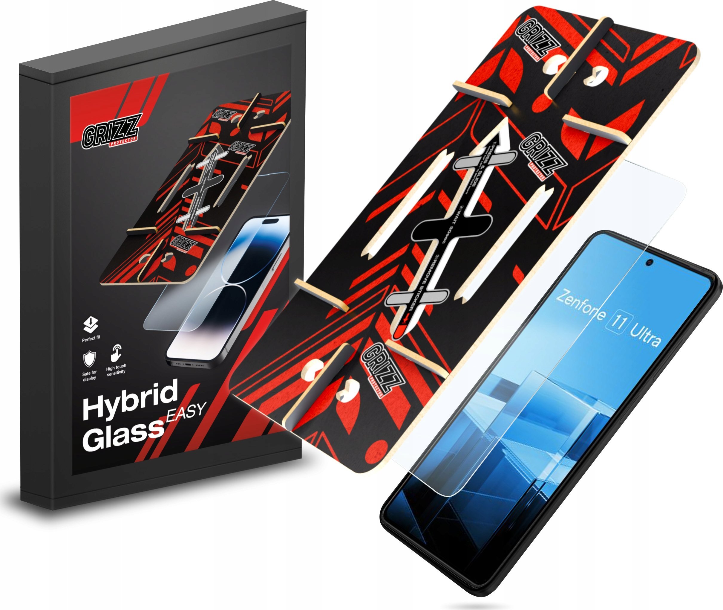 GrizzGlass Szkło hybrydowe HybridGlass Easy do Asus Zenfone 11 Ultra